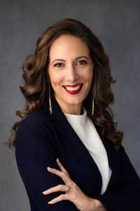 Rachel Rodriguez in a navy jacket